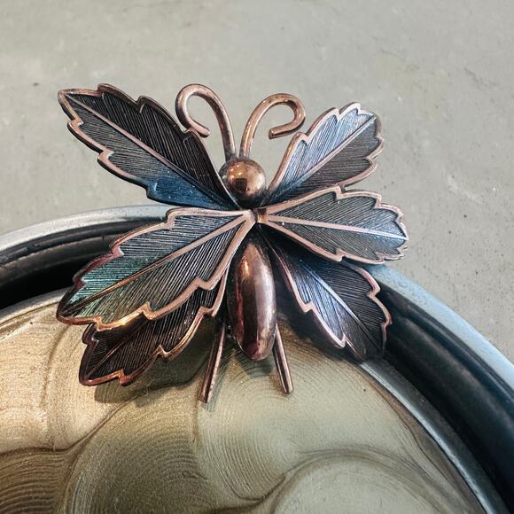 Vintage 1950s Copper Butterlfy/Moth Brooch/Pin-Bell Trading Post - Picture 2 of 6